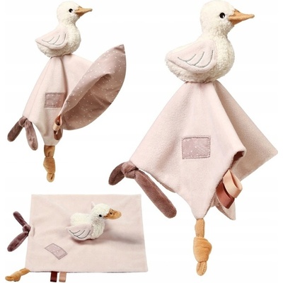 BabyOno plyšová hračka/přítulníček Goose Zoe s držákem na dudlík krémový