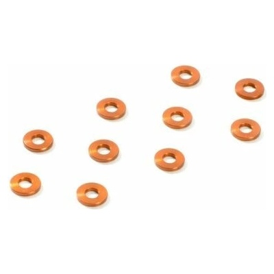 Xray ALU SHIM 3x7x1.0 MM ORANGE 10
