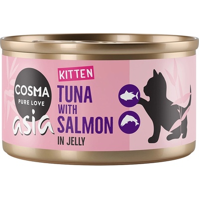 Cosma 12х85г Asia Kitten Cosma, консервирана храна за котки - риба тон със сьомга