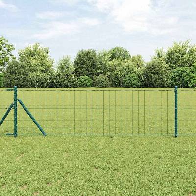 OMAXI Euro plotové kotvení 50 x 0,6 m Ocel potažená PVC Zelená 236975