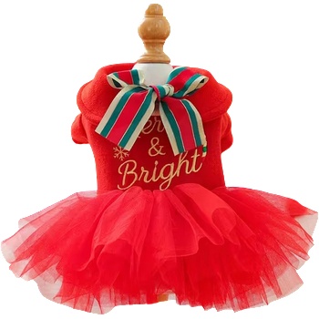 Tiger`s Heart Коледна рокля за куче Merry & Bright Tutu