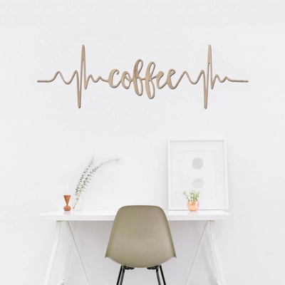 dřevo života Dřevěná dekorace COFFE PULSE Rozměry (cm): 100x30, Zvolte barvu dekoru: Dub Sonoma