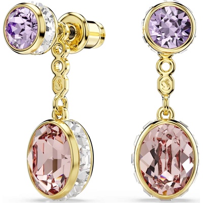 Swarovski Trblietavé pozlátené náušnice 2v1 Chroma 5738478