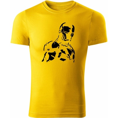 Tričko Iron Man pánske tričko žlté čierne