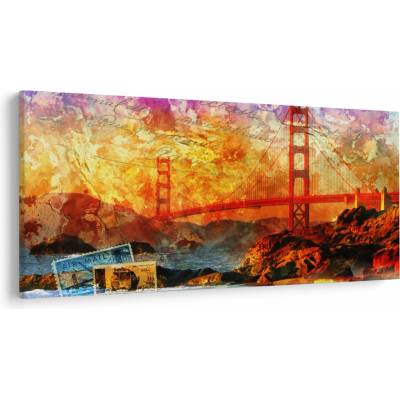 Obraz - Golden Gate, San Francisco, Kalifornie, jednodílný 250x125 cm – Hledejceny.cz