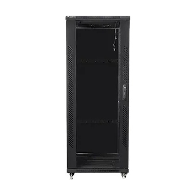 Lanberg Комуникационен шкаф, Lanberg rack cabinet 19" free-standing 32U / 600x800 self-assembly flat pack, black (FF01-6832-12B)