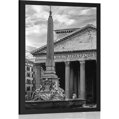 Plakát římská bazilika v černobílém provedení - 20x30 silver