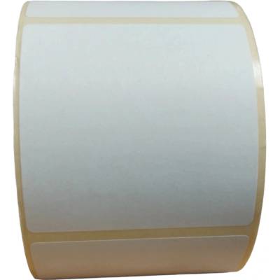 Papierová Etiketa 60 mm x 60 mm, Pololesklý papier, Biela, Dutinka 40 mm, 1000 ks/kotúč, Permanentné lepidlo, Priemer kotúča 109 mm