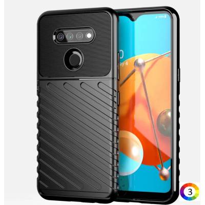 LG K51/Q51 Удароустойчив Twill Texture Калъф и Протектор
