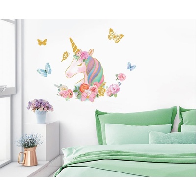 IMPOL TRADE SLKRKA-6201 Samolepky na stenu Unicorn rozmery 24,5 x 47,5 cm