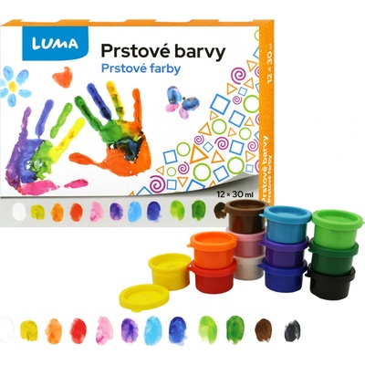 Barvy prstové LUMA 12 barev 30ml – Zboží Dáma