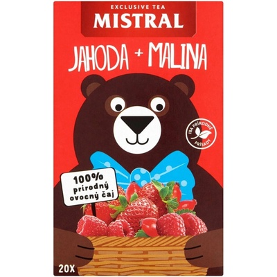 Mistral Jahoda a malina 20 x 2,2 g