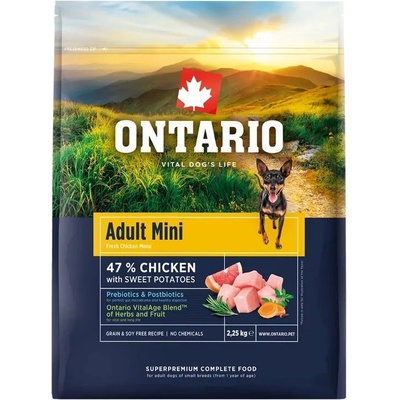 ONTARIO Adult Mini Chicken & Sweet Potatoes 2, 25 кг