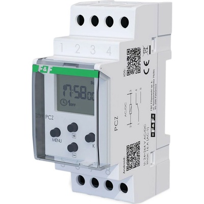 PCZ-521 - Digitálne spínacie hodiny, 230V, 16A, 1x NO/NC