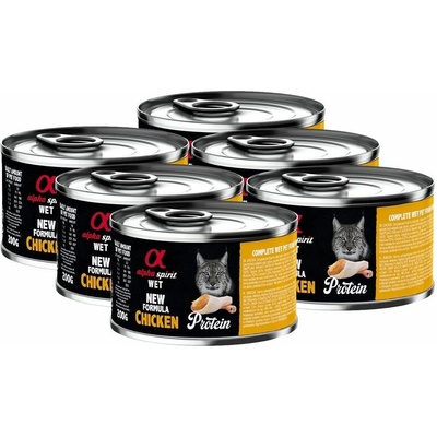 Alpha Spirit Cat Adult Chicken Protein 6 x 200 g