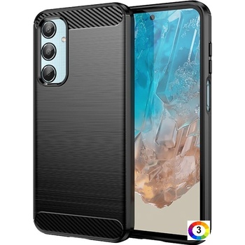 Samsung Galaxy M35 5G Удароустойчив Carbon Fiber Калъф и Протектор