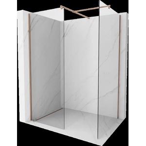 Mexen Kioto душ преграда Walk-in 100 x 95 cm, прозрачно, розово злато - 800-100-202-60-00-095 (800-100-202-60-00-095)