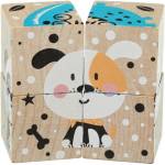 Cubika ДЪРВЕНИ КУБЧЕТА, cubika - ЖИВОТНИ, 4 КУБЧЕТА, 6 ПЪЗЕЛА