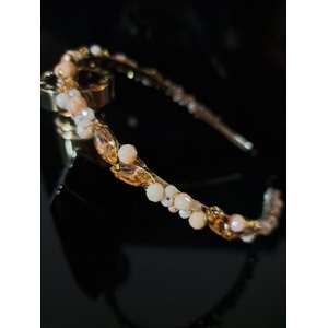 Radi handmade Диадема с нежно розови кристали с нюанси (917)