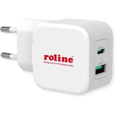 Roline Стенно зарядно устройство, 1x USB-A QX3.0 A 1x USB-C Power IQ, 20W, бяло 19.11. 1052-10 (19.11.1052-10)