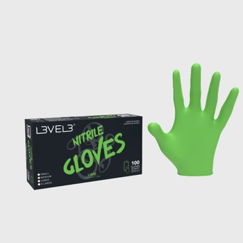 L3VEL3 Nitrile Gloves Lime 100 ks