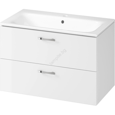 S801-538 - Окачен шкаф за баня с мивка NIKO 80x45 см, бял (CS0192)