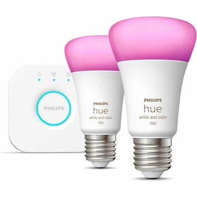 Philips LED žiarovka Hue White and Color Ambiance 9W 1100 E27 malý promo štartér kit