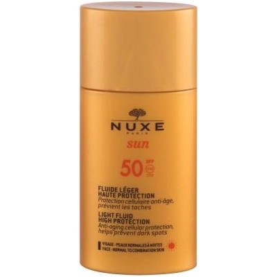 NUXE Sun Light Fluid SPF50 лек слънцезащитен флуид за тен за нормална и смесена кожа 50 ml унисекс