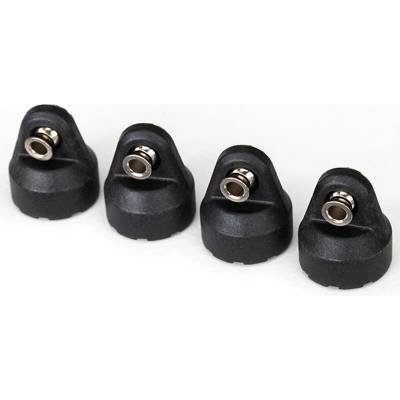 Traxxas Shock caps (black) (4) (assembled with hollow balls), TRX8361 (TRX8361)