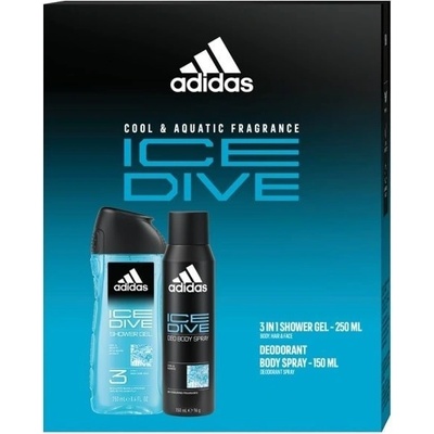 Adidas Ice Dive Deodorant sprej 150 ml + sprchový gél 250 ml