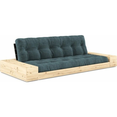 Karup Design menčestrová rozkladacia pohovka 244 cm Base – modrá