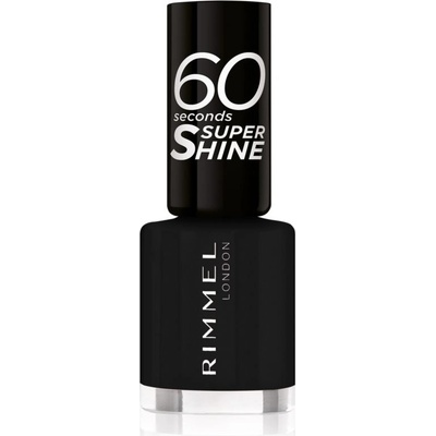 Rimmel London 60 Seconds Super Shine lak na nehty 900 Rita´s Black 8 ml – Sleviste.cz