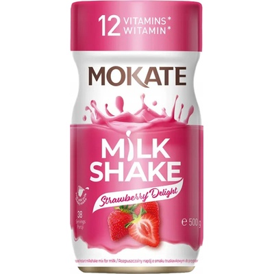 Mokate Milk Shake Jahodová pochúťka nápoj 0,5 kg