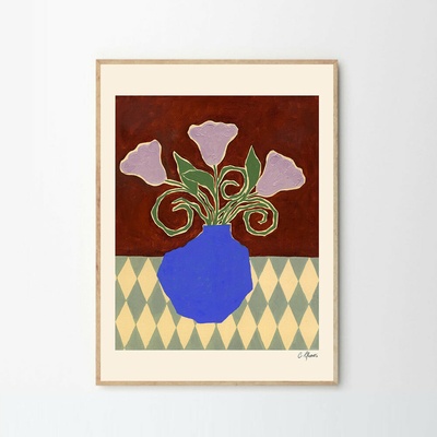 Moikka Plagát Purple Flowers by Carla Llanos 50x70