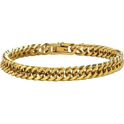 Daniel Dawson Pánský ocelový náramek Miami Cuban Gold 8 mm NR2307-BR-1319/21 Zlatá 21,5 cm