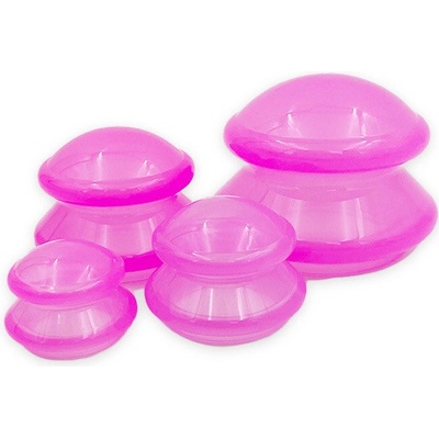 Acus Med Čínske silikónové banky 4 ks Ružová