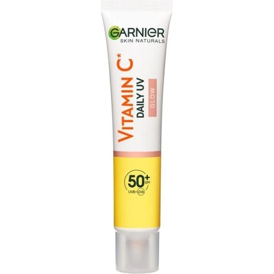 Skin Naturals Vitamin C Daily UV Glow SPF50+ озаряващ дневен флуид за лице с висока uv защита и минерални пигменти 40 ml за жени