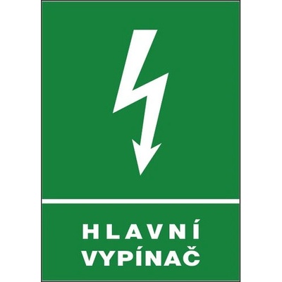 Tabulka bezpečnostní - Hlavní vypínač 12404