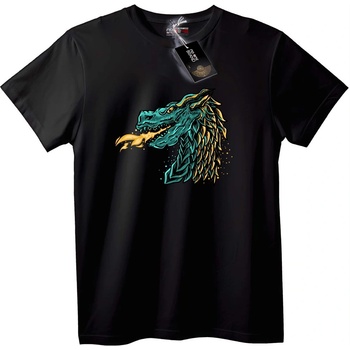 NOONEBRAND Тениска Дракон огън - 5XL, Black