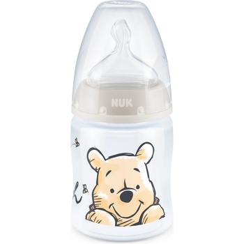 Nuk Шише със силиконов биберон NUK - First Choice, Disney, TC, 150 ml, 0-6 месеца, Бежово (10743932-Бежов-1)