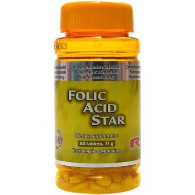 Starlife Folic Acid Star kyselina listová 60 tabliet