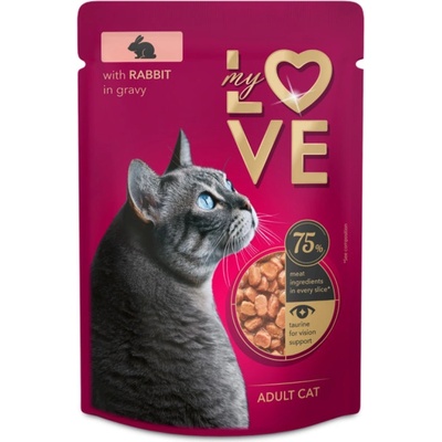 My Love cat s králikom v jemnej omáčke 85 g