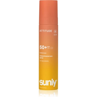 ATTITUDE Sunly Tropical Coco слънцезащитен минерален спрей SPF 50+ 75ml