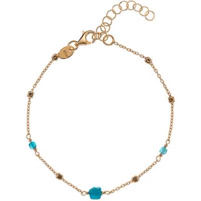 Alisia pozlátený náramok s korálkami apatitu AL4099-Oro-Apatite