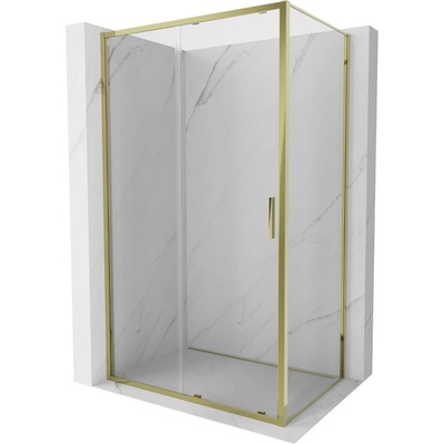 Mexen Exo плъзгаща се душ кабина 95 x 110 см, прозрачна, златна - 8151-095-110-50-00 (8151-095-110-50-00)
