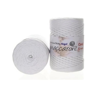 Maccaroni Šňůry Abigail 5mm - 01 bílá