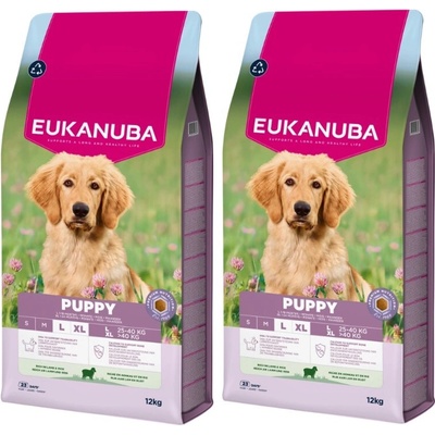 Eukanuba Puppy & Junior Lamb & Rice Large Breeds 2 x 12 kg