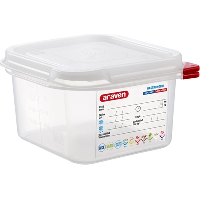 ARAVEN Gastronádoba GN 1/6 100 mm z polypropylénu s vekom | ARAVEN, 3024