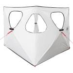vidaXL Ловна шатра 145 x 145 x 150 см Бял blackout Полиестер и стомана (42028727) Палатка