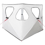 vidaXL Ловна шатра Бял blackout 145 x 145 x 150 см Полиестер и стомана (42028727) Палатка